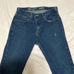 Blue carhart work jeans
